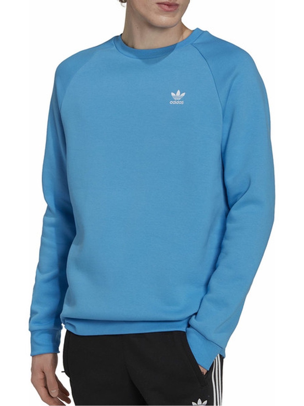 adidas Men's Sky Blue Crewneck Sweatshirt
